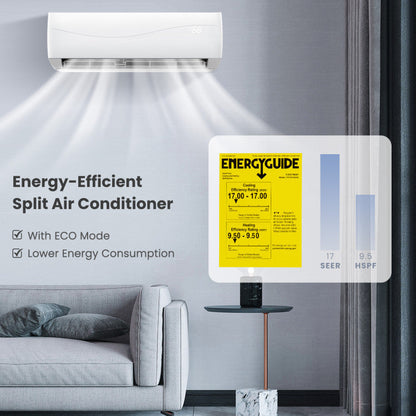 23000 BTU 18.5 SEER2 208-230V Ductless Mini Split Air Conditioner and Heater