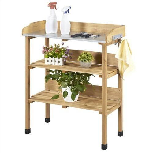 Outdoor Garden Wooden Potting Workbench Table Station - Westfield Retailers