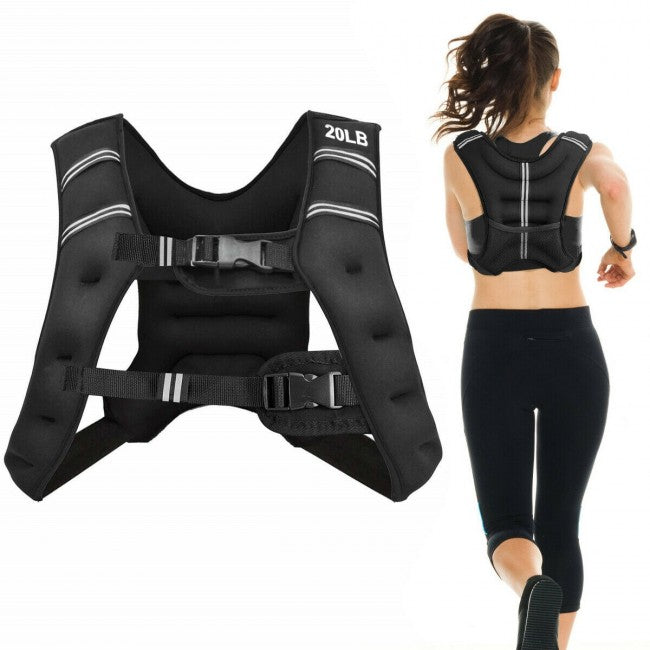 Adjustable Weighted Vest Workout Equipment with Reflective Stripe