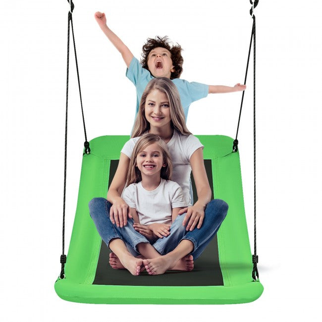 Outdoor 32" x 60" Giant Platform Tree Swing for Kids and Adults