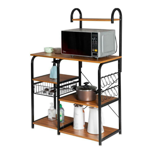 Premium Kitchen Microwave Storage Cart Stand 35.5" - Westfield Retailers