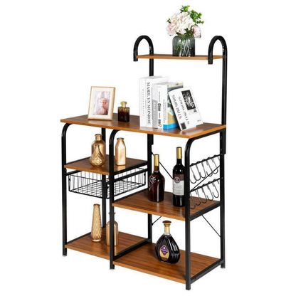 Premium Kitchen Microwave Storage Cart Stand 35.5" - Westfield Retailers