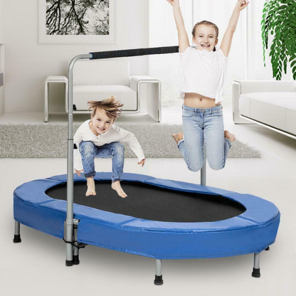 Small Foldable Fitness Workout Exercise Trampoline With Handlebar 56" - Westfield Retailers