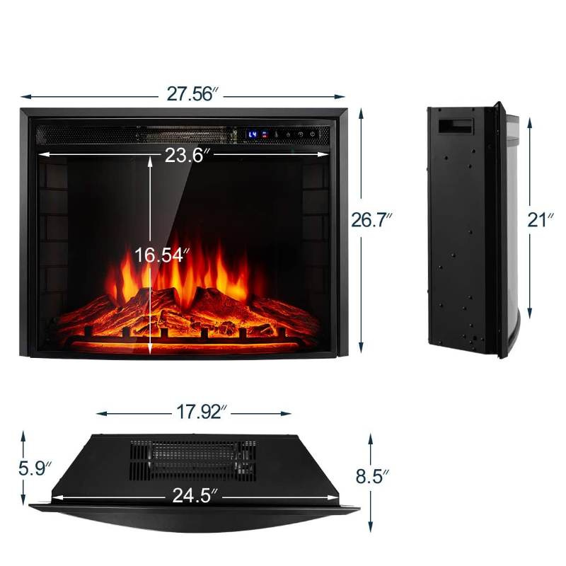 Premium Indoor LED Electric Fireplace Heater Insert - Westfield Retailers