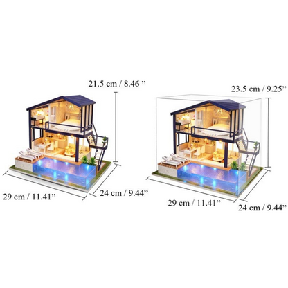 Modern Miniature Lighted DIY Dollhouse Kit - Westfield Retailers