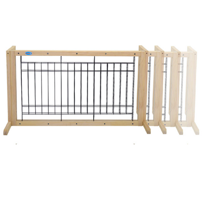 Solid Wood Indoor Freestanding Adjustable Pet Gate 21" - Westfield Retailers