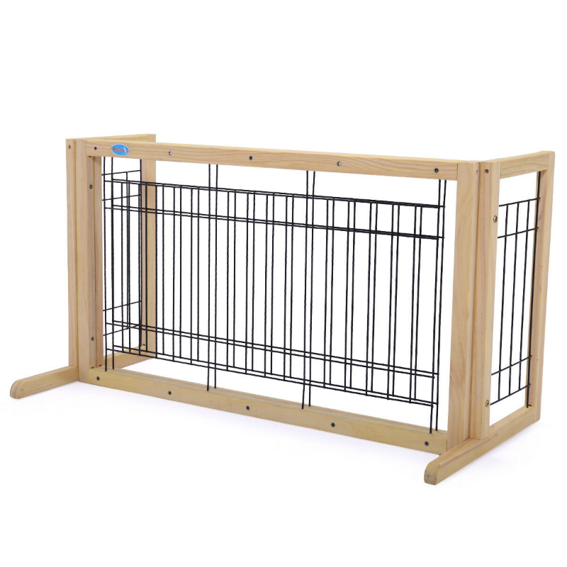 Solid Wood Indoor Freestanding Adjustable Pet Gate 21" - Westfield Retailers