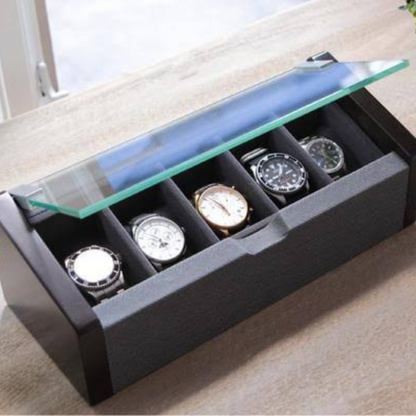 Premium Modern Luxury Watch Holder Display Box With Glass Top - Westfield Retailers