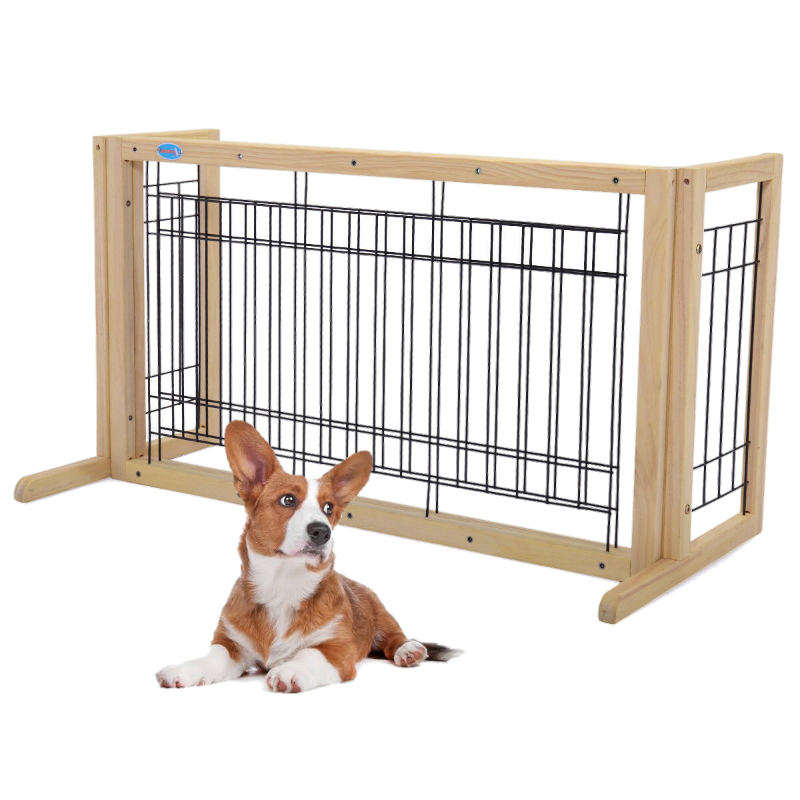 Solid Wood Indoor Freestanding Adjustable Pet Gate 21" - Westfield Retailers