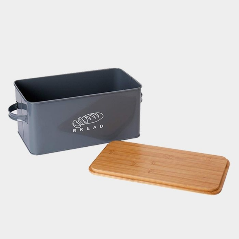 Premium Large Black Metal Bread Holder Storage Box - Westfield Retailers