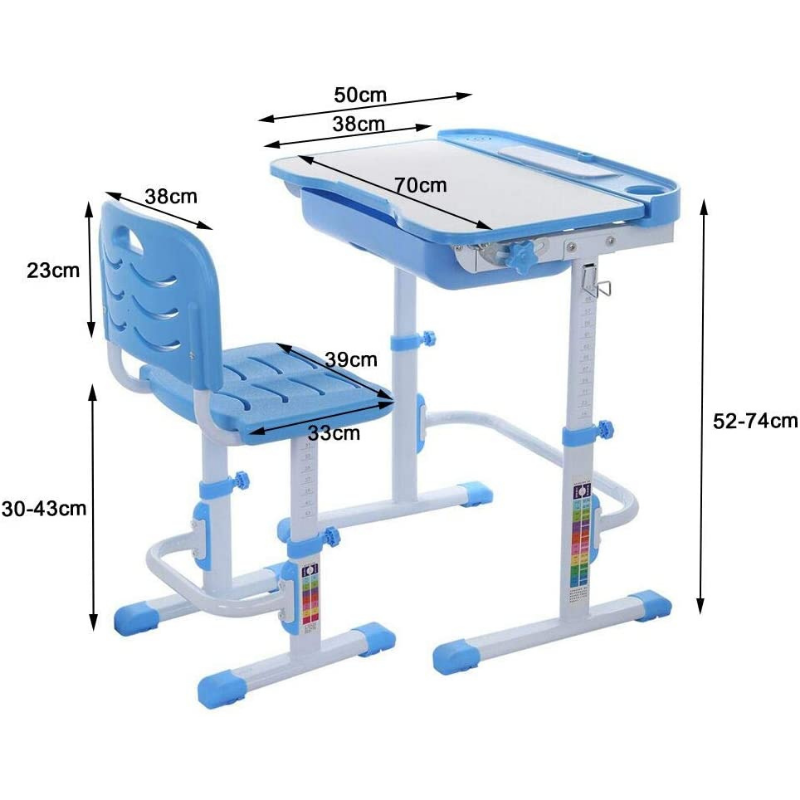 Premium Kids Adjustable Study Desk And Chair Set - Westfield Retailers