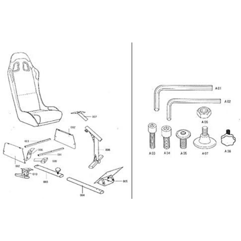 Universal Folding Racing Simulator Cockpit Rig Seat - Westfield Retailers