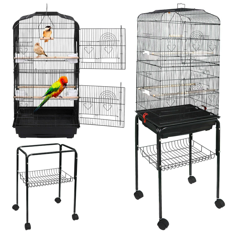 Portable Large Big Bird Cage With Wheels 59" - Westfield Retailers