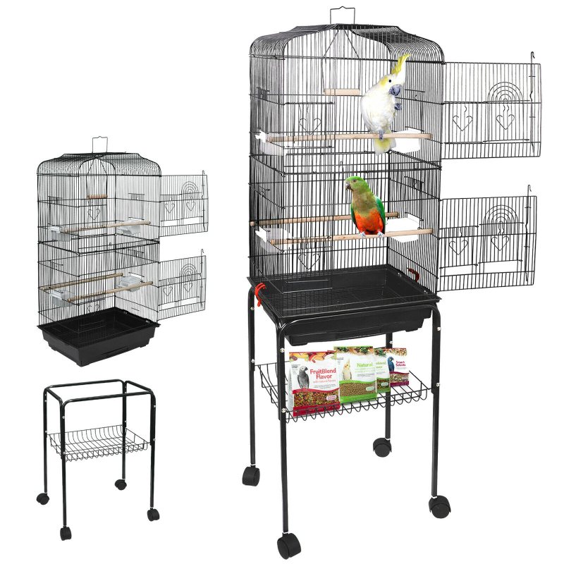 Portable Large Big Bird Cage With Wheels 59" - Westfield Retailers