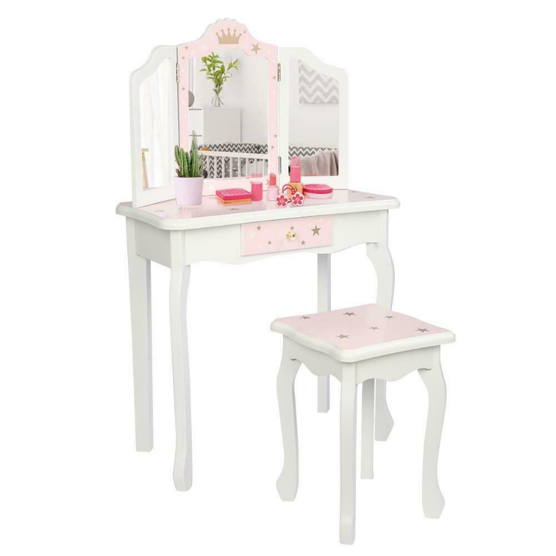 Girls Pretend Play Makeup Vanity Table Set - Westfield Retailers