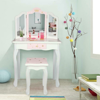 Girls Pretend Play Makeup Vanity Table Set - Westfield Retailers