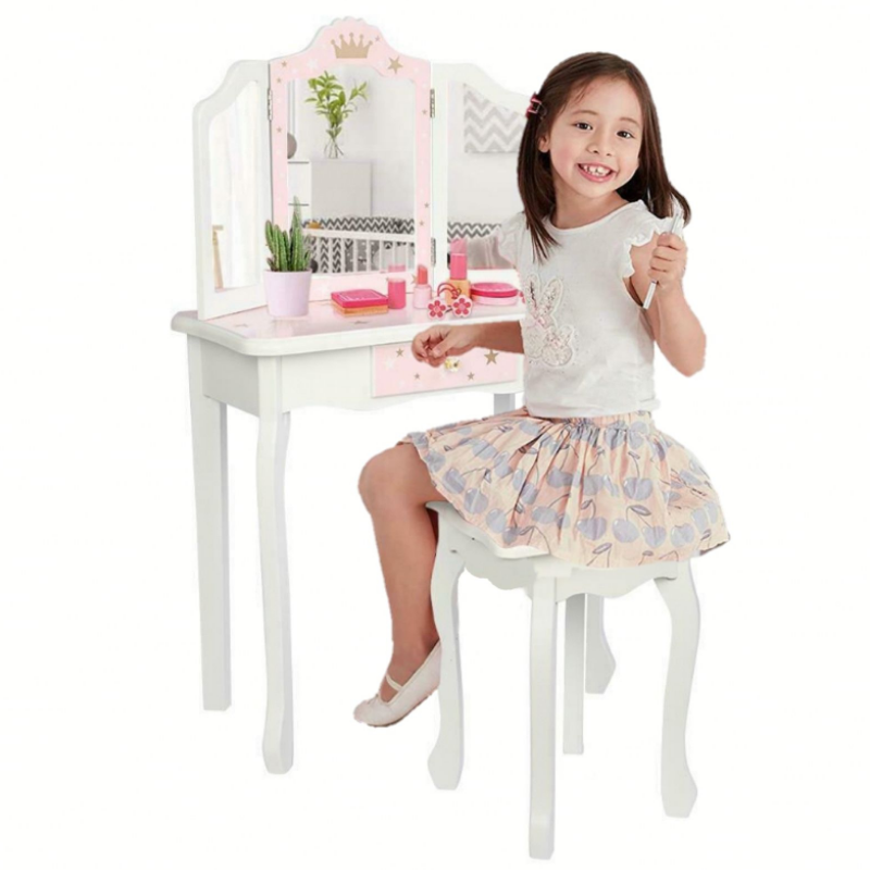 Girls Pretend Play Makeup Vanity Table Set - Westfield Retailers