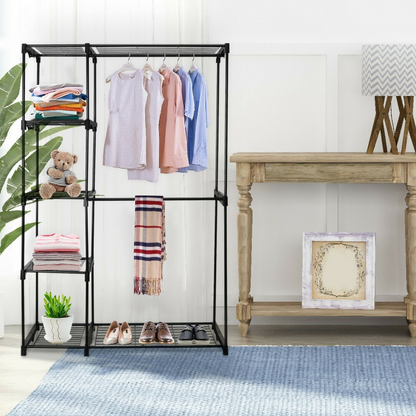 Large Freestanding Metal Clothing Closet Organizer Shelf 68in - Westfield Retailers