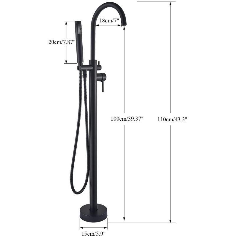 Premium Freestanding Floor Mounted Bathtub Filler Faucet - Westfield Retailers