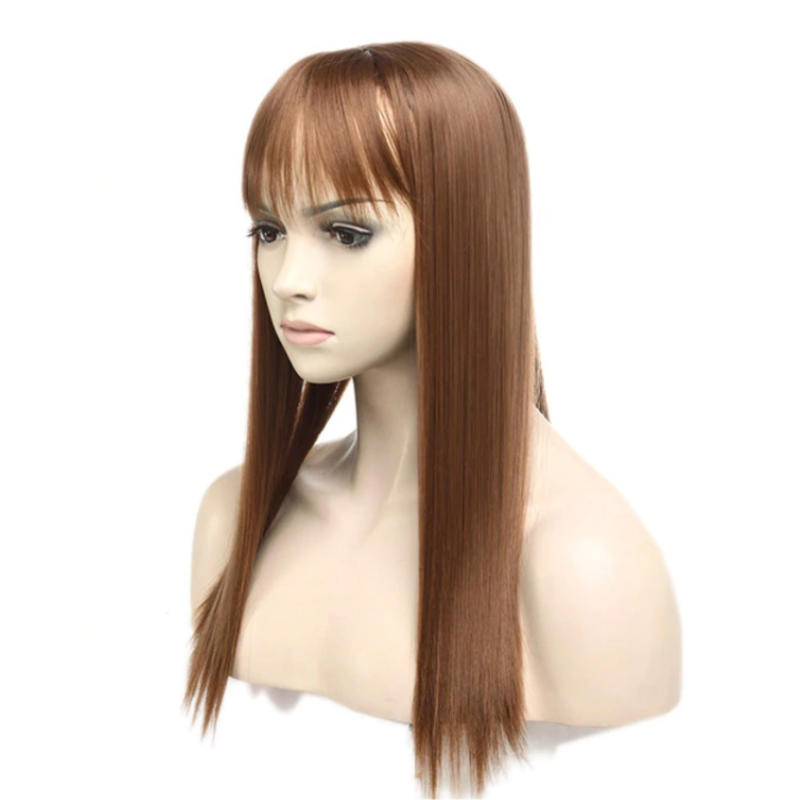 Women's Natural Synthetic Clip On Hair Topper With Bangs - Westfield Retailers