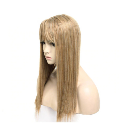 Women's Natural Synthetic Clip On Hair Topper With Bangs - Westfield Retailers