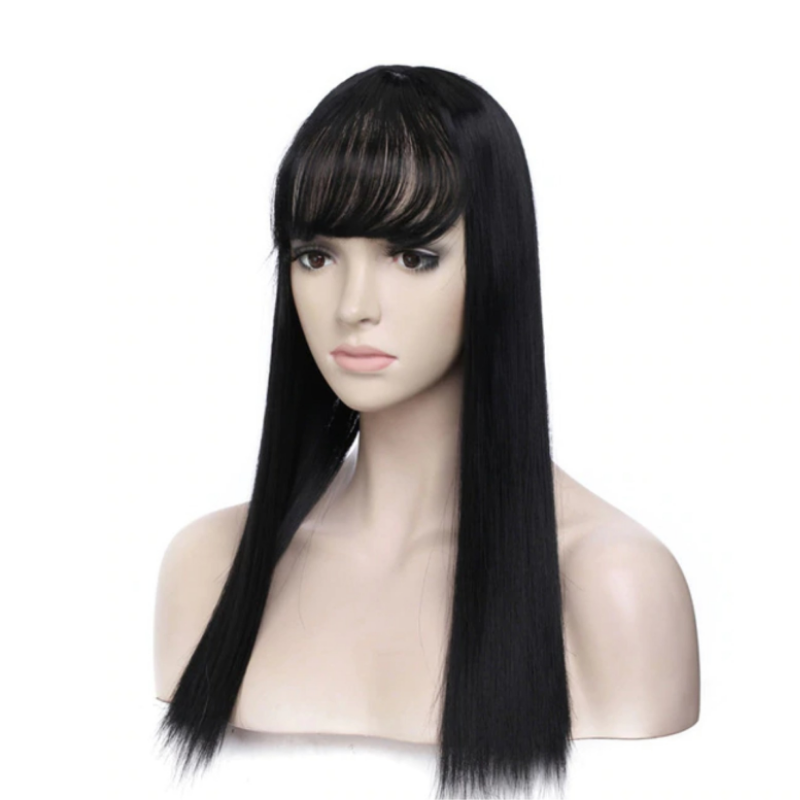 Women's Natural Synthetic Clip On Hair Topper With Bangs - Westfield Retailers