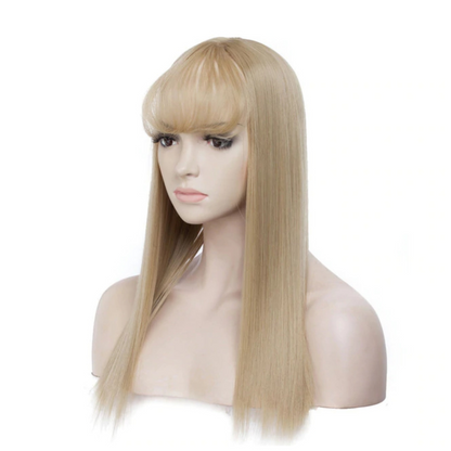 Women's Natural Synthetic Clip On Hair Topper With Bangs - Westfield Retailers