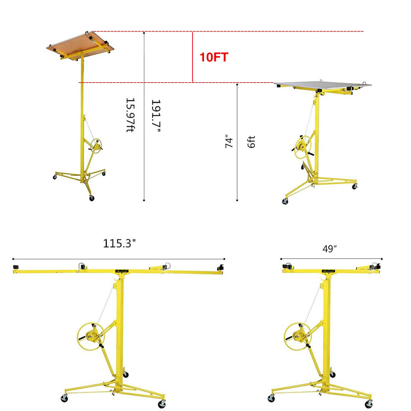 Premium Drywall Ceiling Panel Sheetrock Hoist Lift 16FT - Westfield Retailers