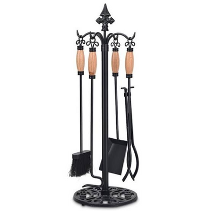 All In One Modern Fireplace Utensils Tool Set 5pcs - Westfield Retailers