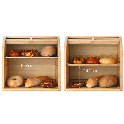 Large Modern Countertop Wooden Bread Storage Box - Westfield Retailers