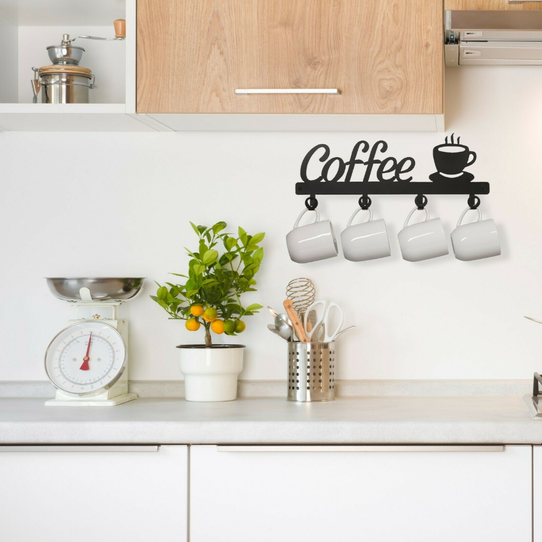 Spacious Wall Mounted Coffee Mug Holder Rack - Westfield Retailers