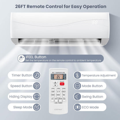 23000 BTU 18.5 SEER2 208-230V Ductless Mini Split Air Conditioner and Heater