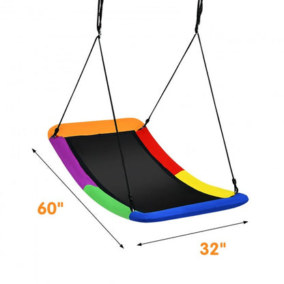 Outdoor 32" x 60" Giant Platform Tree Swing for Kids and Adults