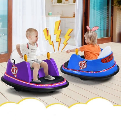 6V Kids Ride On Bumper Car 360-Degree Spin Race Toy with Remote Control