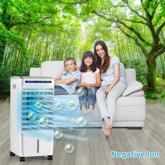 3-in-1 Portable Evaporative Air Cooler Indoor Air Humidifier Purifier with Remote Control and Timer