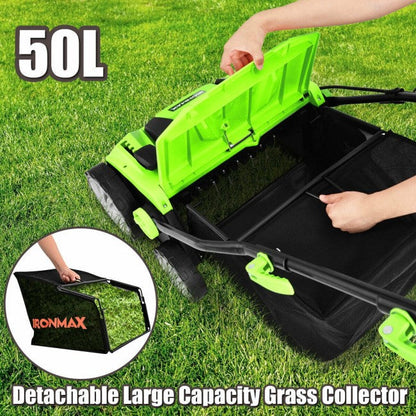 13 Amp 15" Electric Lawn Mower Corded Scarifier With 50L Collection Bag