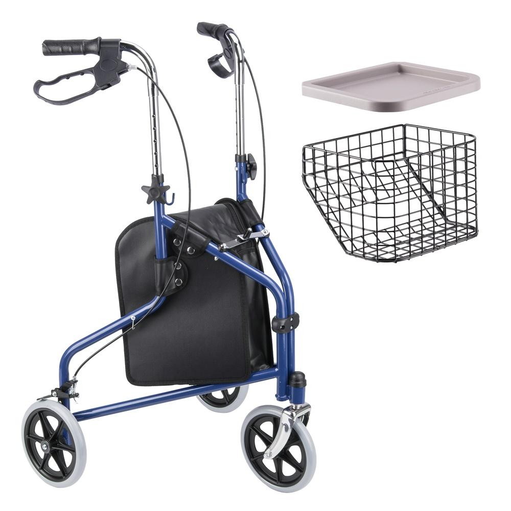 Premium Folding Senior Elderly Adult 3 Wheel Walker / Rollator - Westfield Retailers