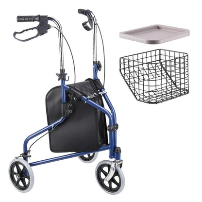 Premium Folding Senior Elderly Adult 3 Wheel Walker / Rollator - Westfield Retailers