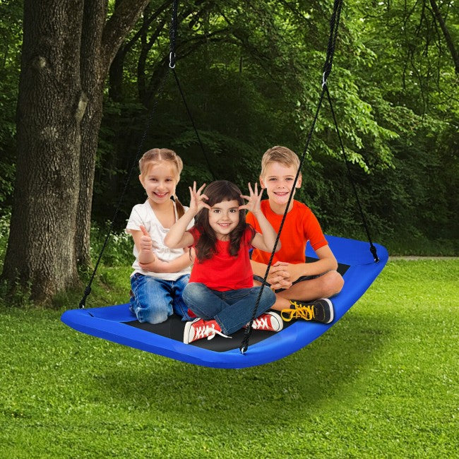 Outdoor 32" x 60" Giant Platform Tree Swing for Kids and Adults