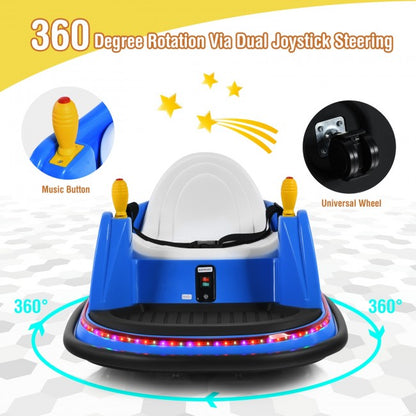 6V Kids Ride On Bumper Car 360-Degree Spin Race Toy with Remote Control