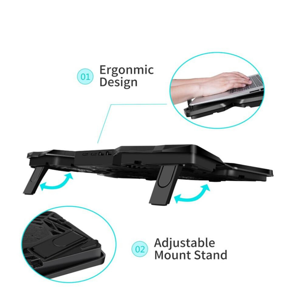 Laptop Cooling Pad Stand With Four Fans - Westfield Retailers