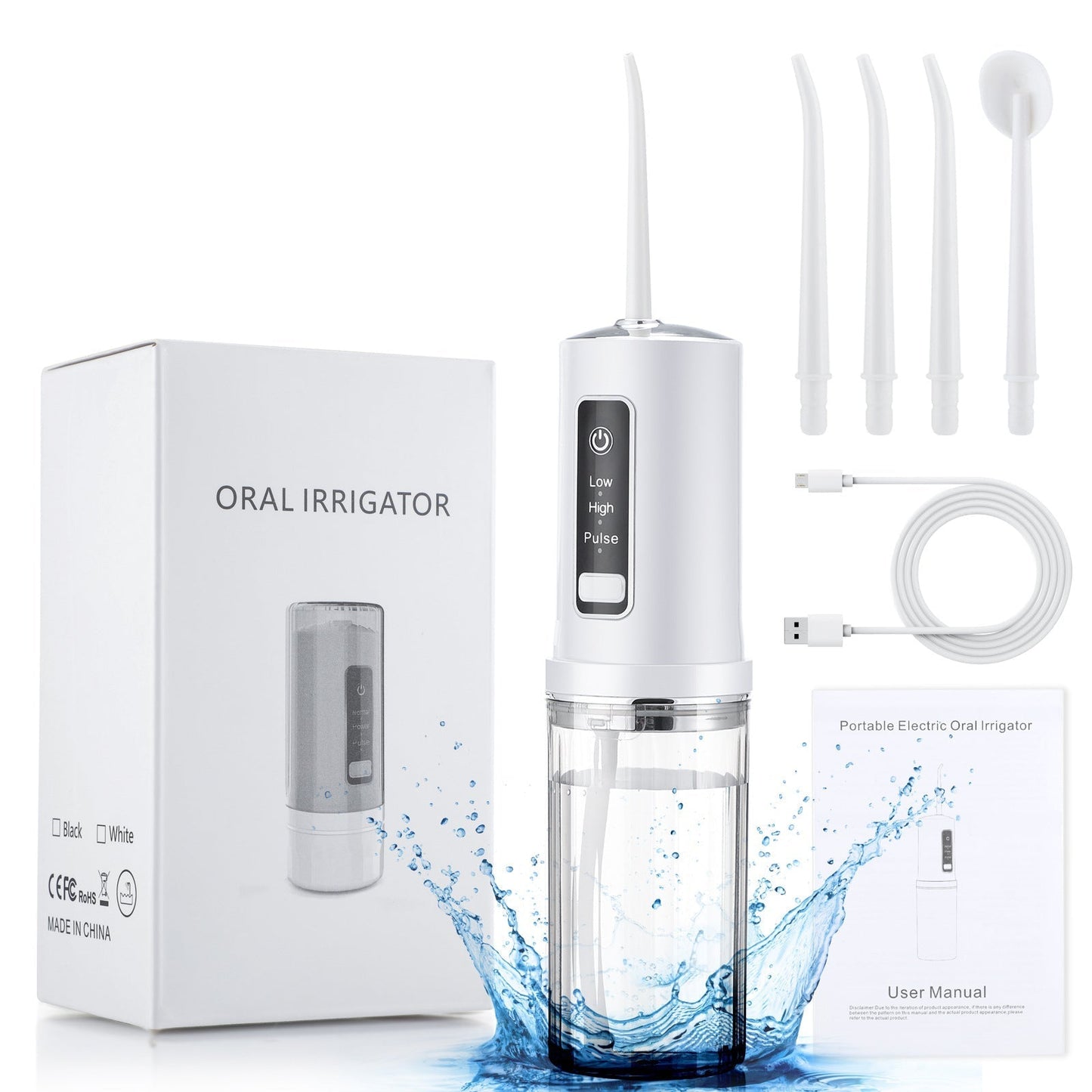 HexoTeeth™ Portable Dental Water Flosser Device