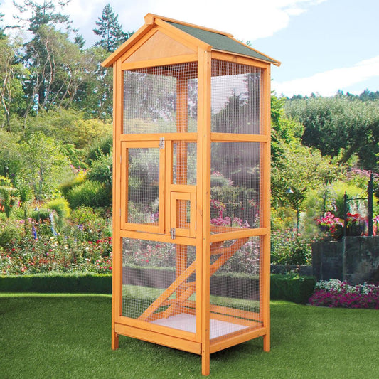 Large Outdoor Wooden Parakeet / Parrot Bird Cage - Westfield Retailers