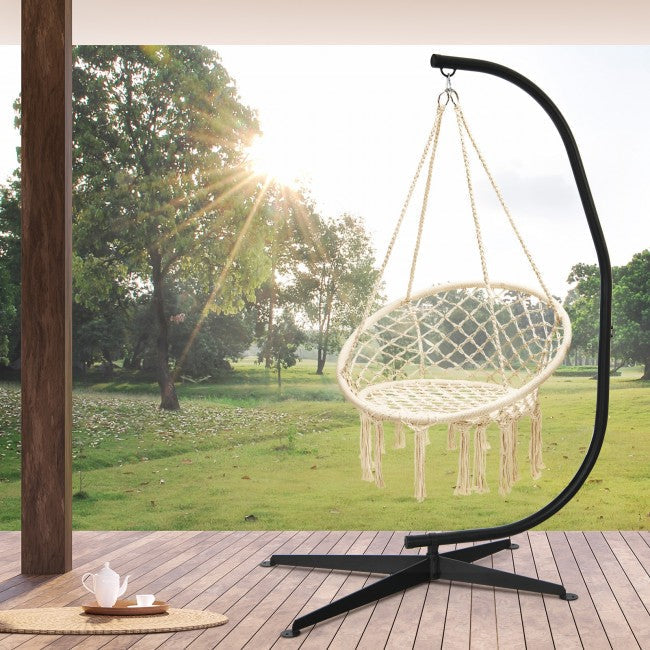 Hanging Hammock Chairs with solid steel C stand frame