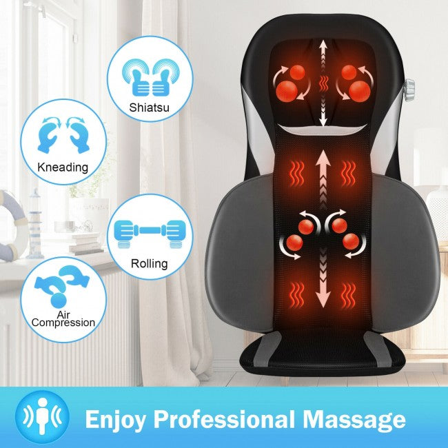 Shiatsu Neck & Back Massager Full Body Kneading or Rolling Massage with Heat and Adjustable Compression