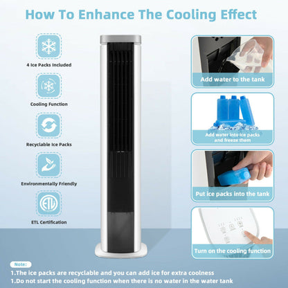 3-In-1 Portable Evaporative Air Cooler with Timer