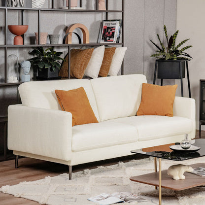 76.5 Inches Modern Fabric Sofa Couch Upholstered Loveseat with Cushion