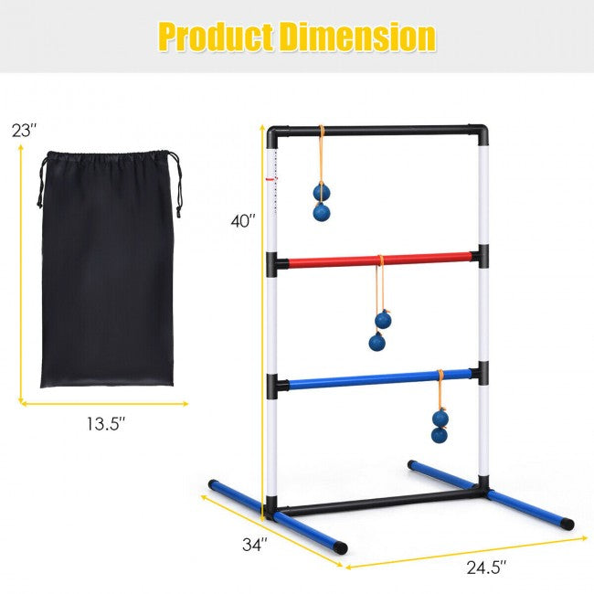 Ladder Ball Toss Outdoor Game Set with Score Tracker