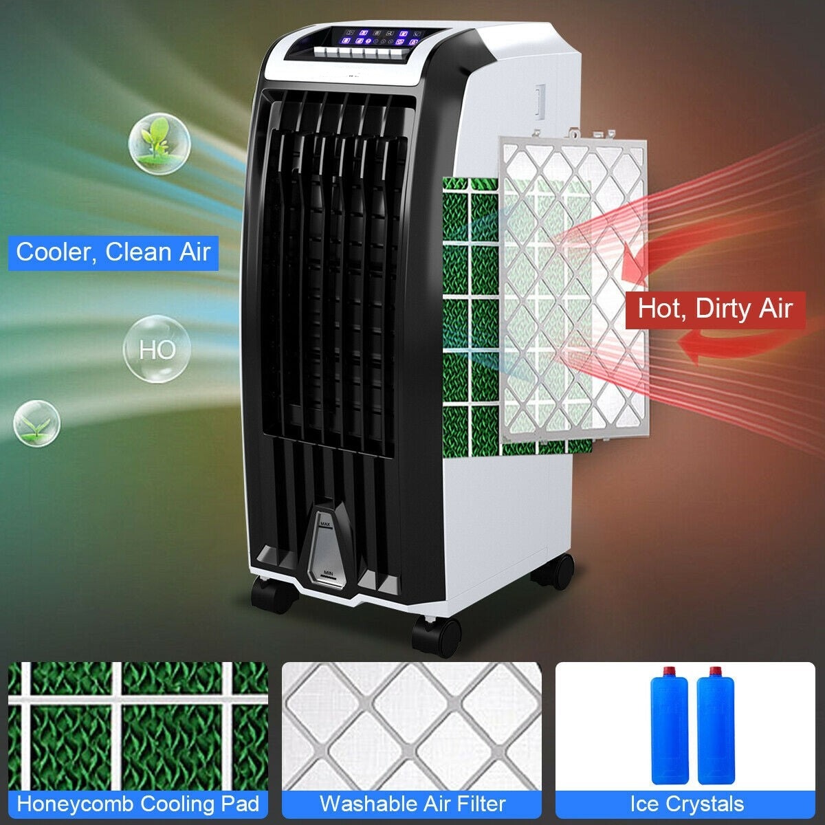 Portable Air Conditioning Cooler with 3 Wind Modes and Timer - Westfield Retailers