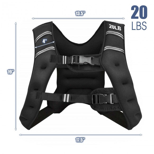 Adjustable Weighted Vest Workout Equipment with Reflective Stripe